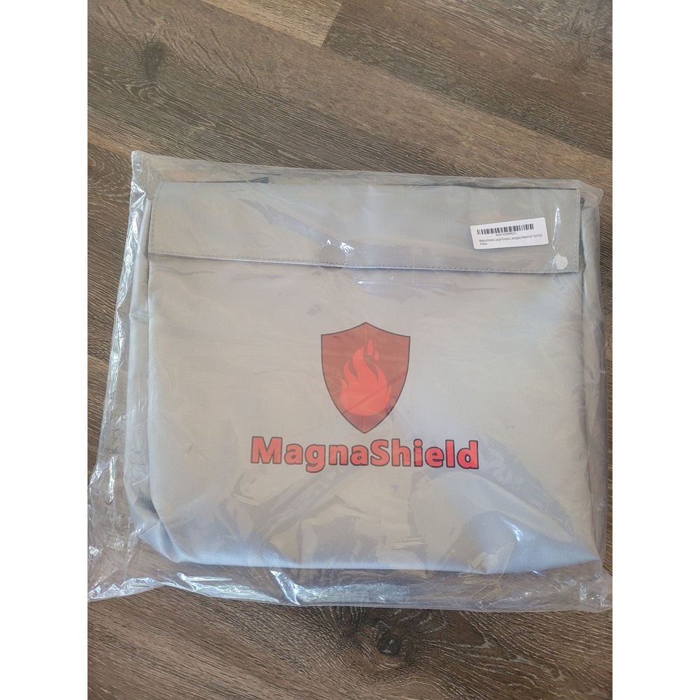 MagnaShield Large Fireproof Document Bag Gray Fiberglass 15x11 Storage Pouch #5